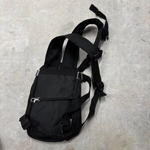 Pet Ami Front Pack Legs Out Carrier Sz Small NWT Black Gray Zips Open Adjustable